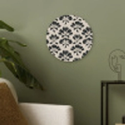 Abstract - Patroon - Zwart Akoestische PET Vilt - Rond klein 838 -sfeer2