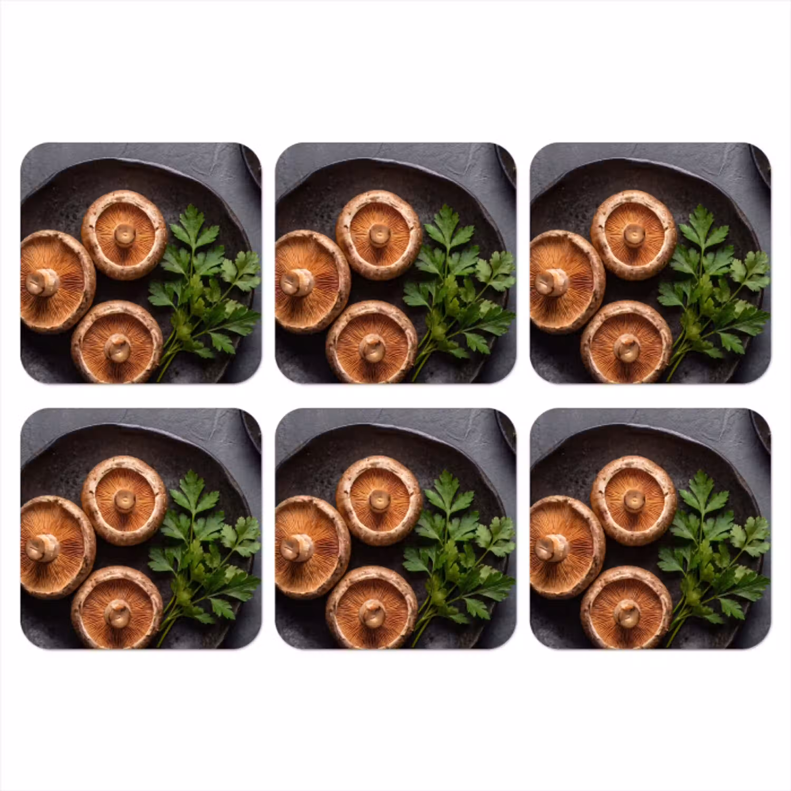 Paddestoelen - Kruiden - Eten onderzetter kurk middel -3d