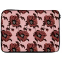 Bloemen - Retro - Rood laptophoes neopreen klein 279 -zkaufland3dotto