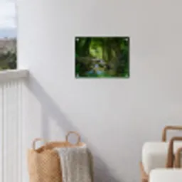 Jungle - Stenen - Water - Natuur - Planten tuinposter los doek klein -sfeer8