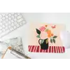 Vaas - Bloemen - Vlinder - Rood muismat rubber klein -witbureau