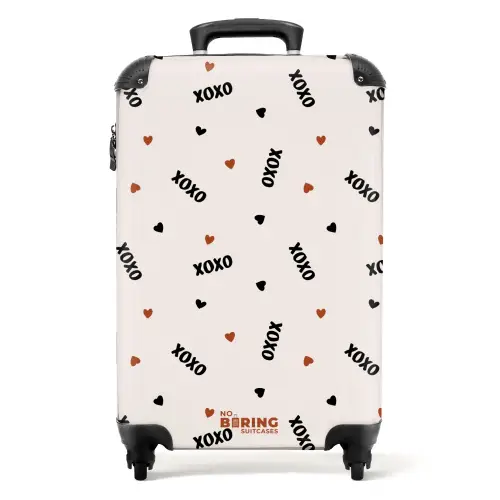 XOXO op beige NBS - Handbagage koffer - Volwassenen Unisex middel -productfoto_recht