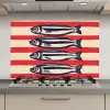 Sardines - Rood en beige strepen keuken achterwand spatscherm klein -3d_website