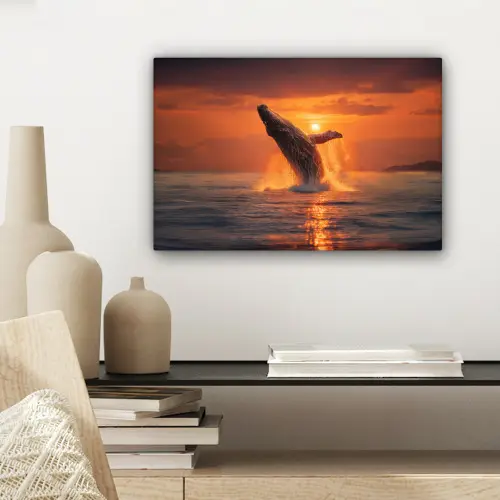 Walvis - Zon - Zee canvas 2cm klein -sfeer6