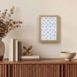 Paddenstoel -Sprookje - Blauw Light Box met kabel (Tafellamp) klein 925 -sfeer2