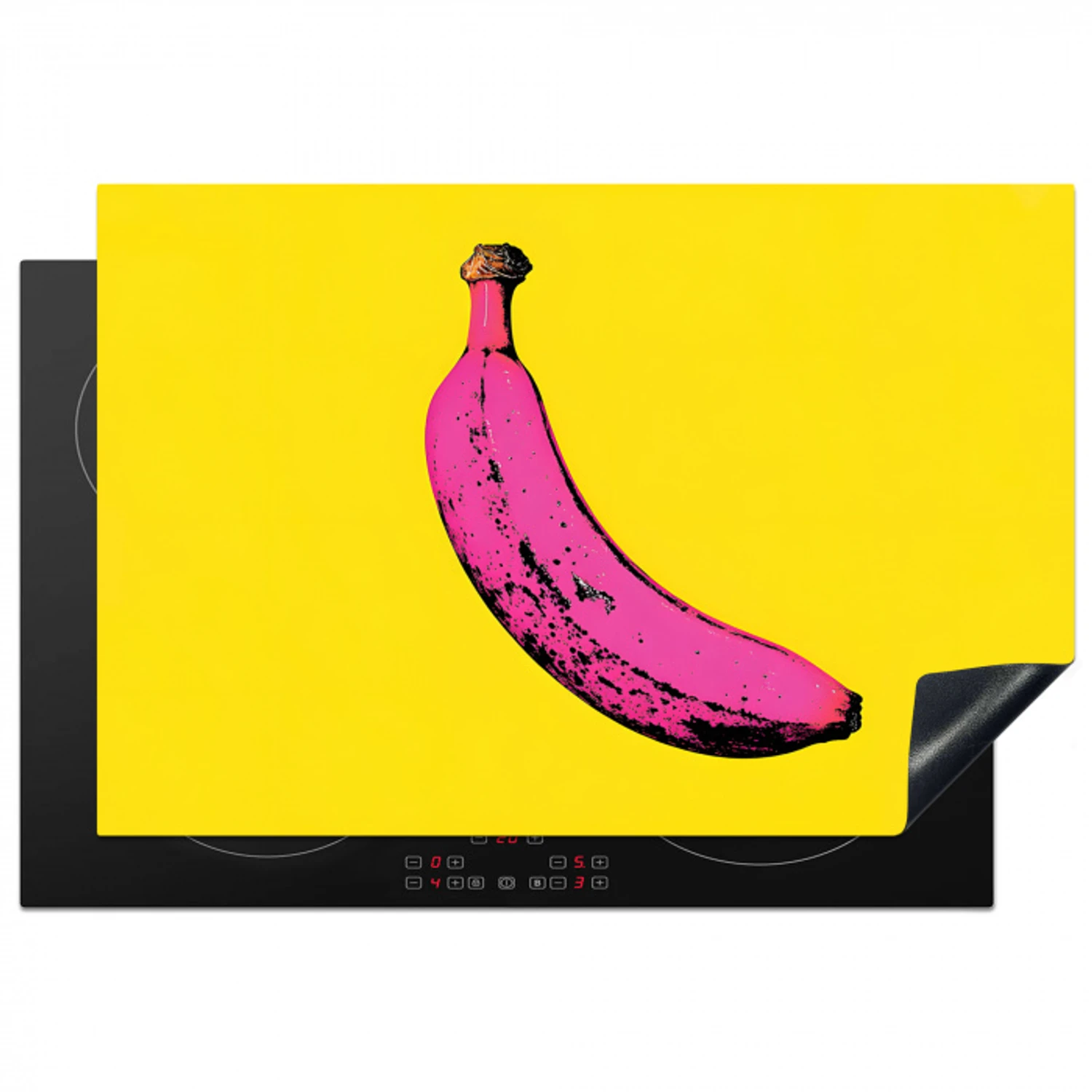 Banaan - Grafisch - Geel Inductie beschermer vinyl 3mm klein -3d