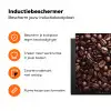 Bonen - Close-up - Donkerbruin Inductie beschermer vinyl 3mm klein -zzzzzzz-td-ups