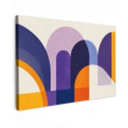 Vormen - Abstract - Grafisch - Oranje Tuinposter op houten frame 2 cm dik klein -3d