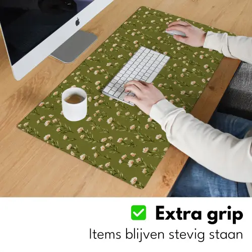 Landelijk - Bloemen -  Groen Muismat XXL klein 681 -sfeer3
