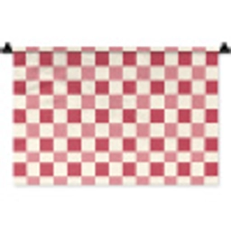 Patroon - Schaak - Roze Wandkleed katoen klein 269 -zz3d