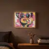 Portret - Vrouw - Abstract - Zonnebril Light Box met batterij (Wandlamp) middel -sfeer4