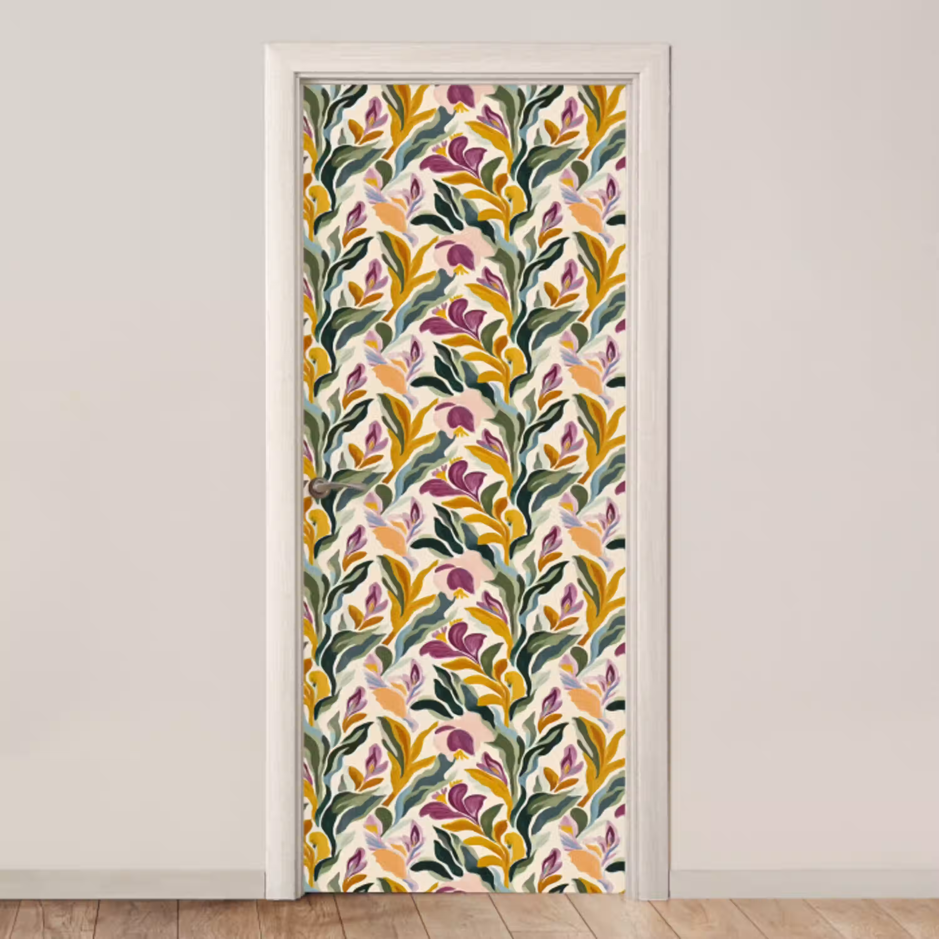 Modern - Abstract - Kleurrijk deurposter klein 289 -3d_beige