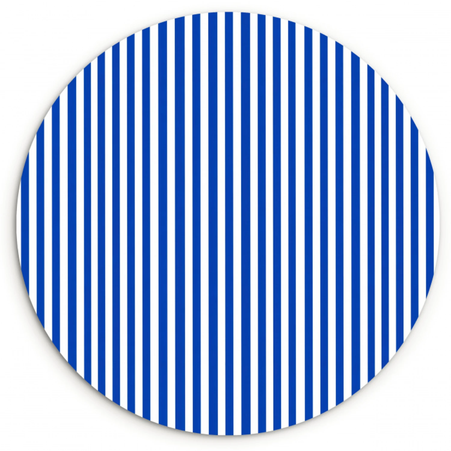 Klassiek - Strepen - Blauw Wandcirkel kunststof plaat 5mm dik klein 188 -3d
