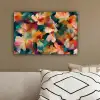 Harmonieus - Abstracte bloemen - Warme tinten canvas 2cm klein -sfeer3
