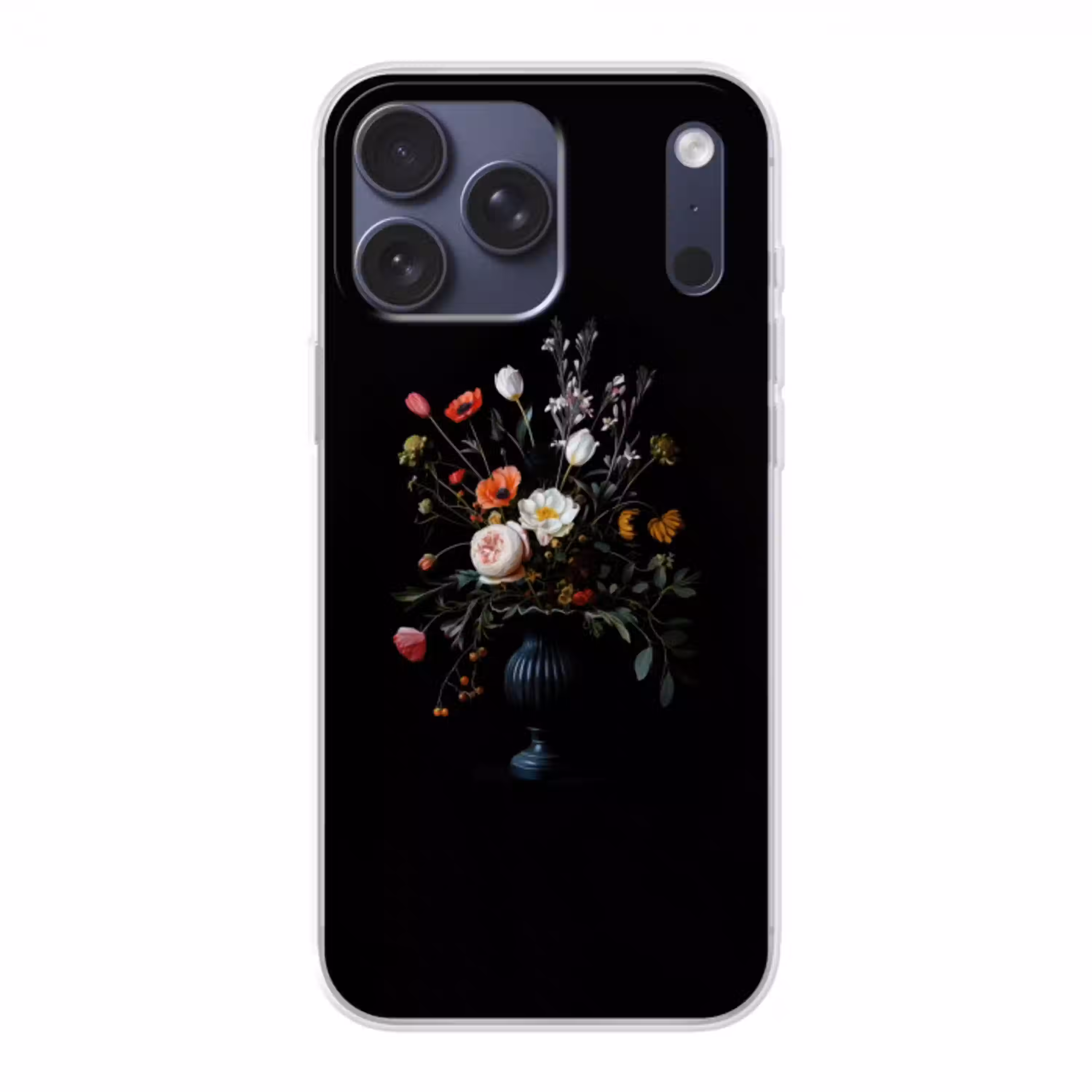 Bloemstuk - Vaas - Zwart Telefoonhoesje iPhone 17 Pro Max klein -3d