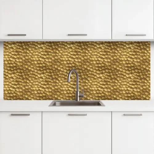Metaal - Dynamisch - Goud keuken achterwand 2 middel 871 -3d