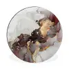 Rood - Marmer - Goud Wandcirkel aluminium klein -3d