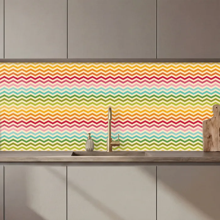 Patroon - Regenboog - Retro keuken achterwand 2 middel 871 zz_3dshopping