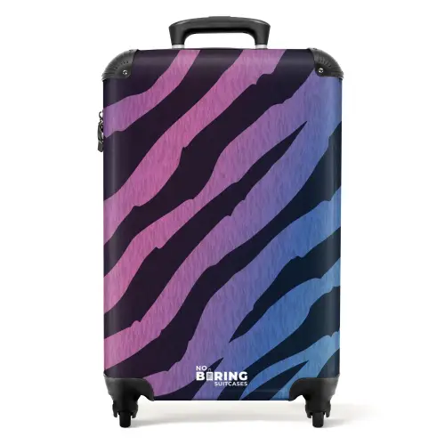 Animal holo - Zebraprint NBS - Handbagage koffer - Kinderen Unisex middel -productfoto_recht