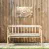 Wilde - Bloemen - Wit Tuinposter op houten frame 2 cm dik klein -sfeer4