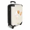 Hartjes in zachte beige tinten NBS - Handbagage koffer - Kinderen Unisex middel -productfoto_3d