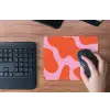 Vlekken - Rood - Roze - Patroon - Minimalistisch muismat rubber klein -toetsenbord