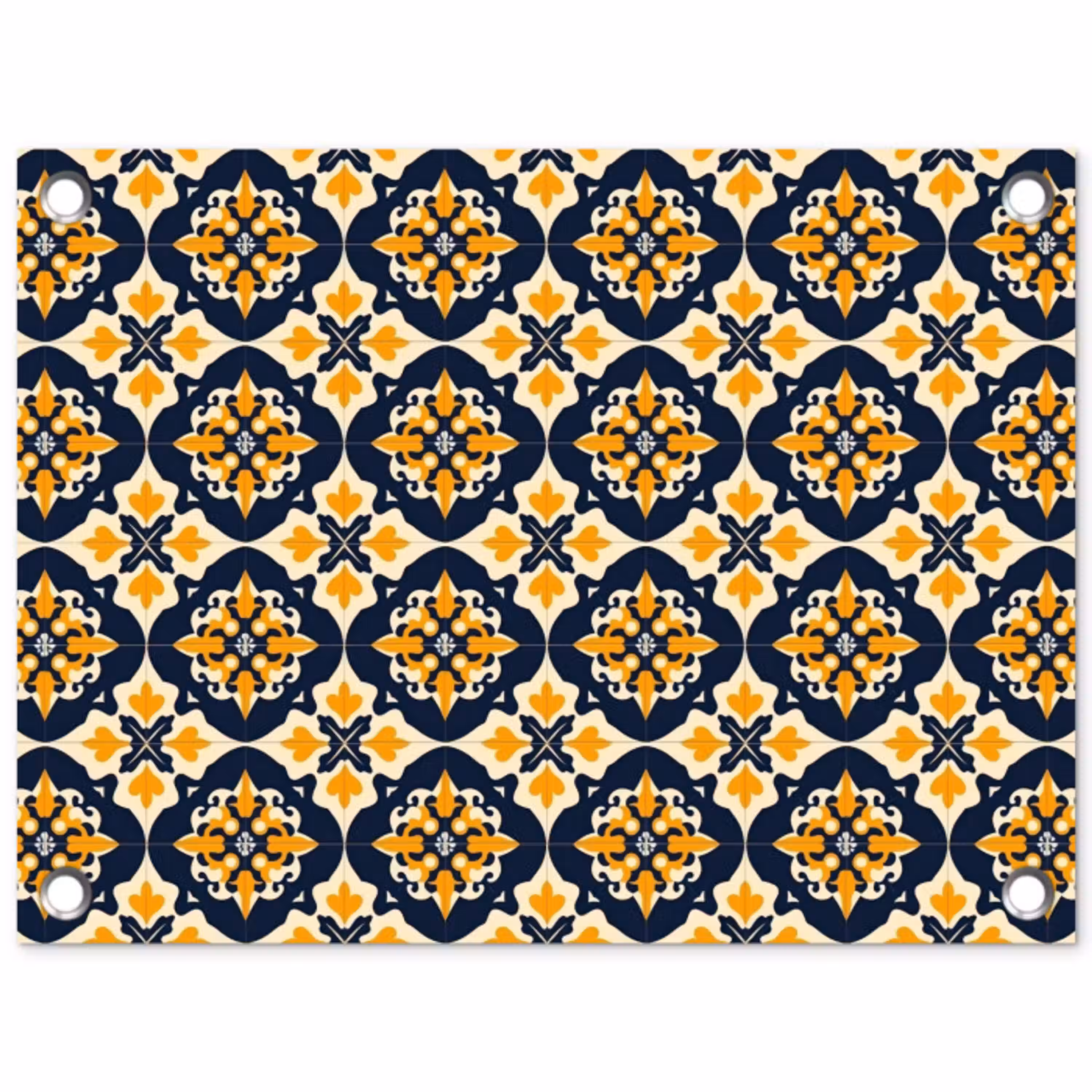 Patroon - Siertegel - Kleurrijk tuinposter los doek klein 239 -3d