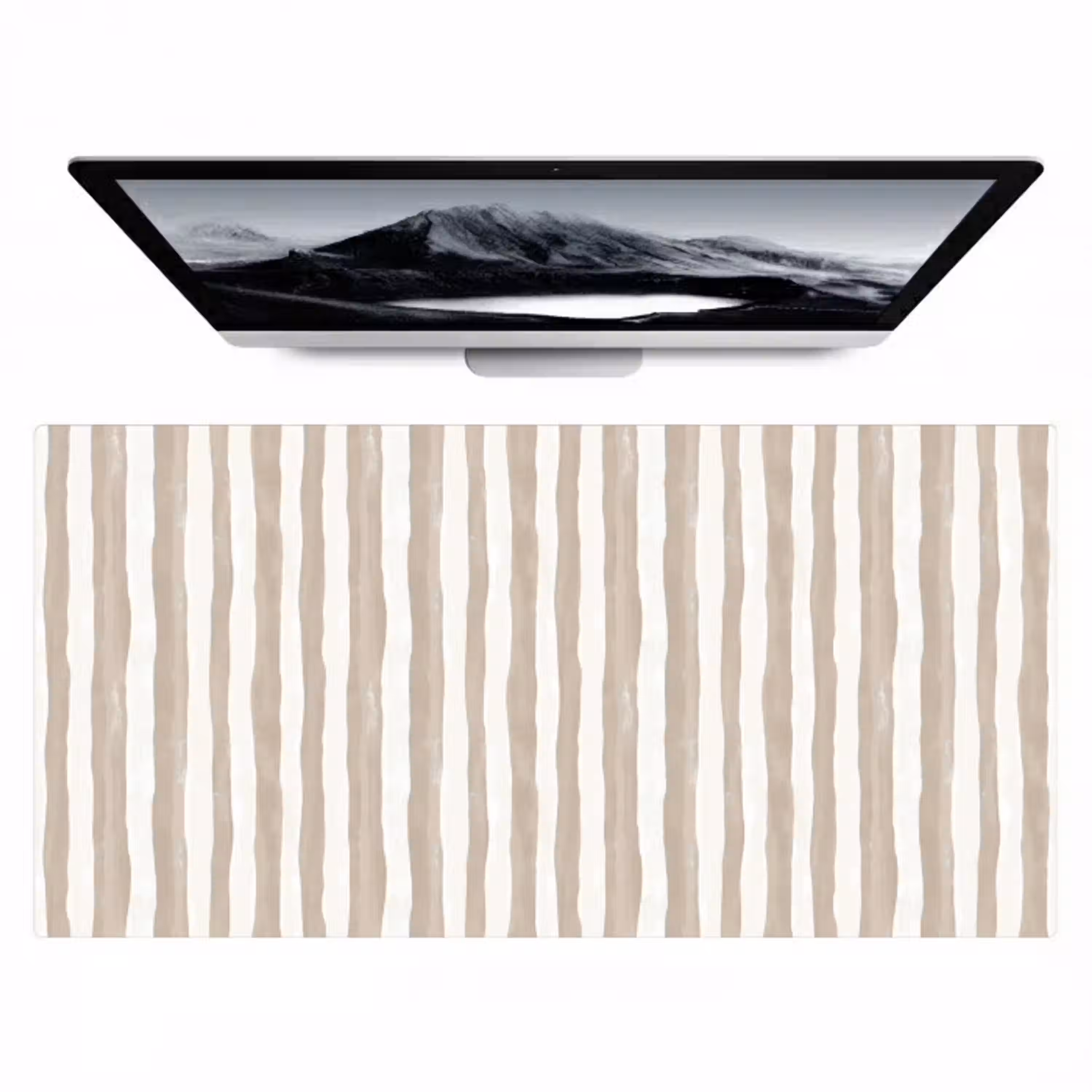 Minimalistisch - Strepen - Beige Muismat XXL klein 681 -zzz3d
