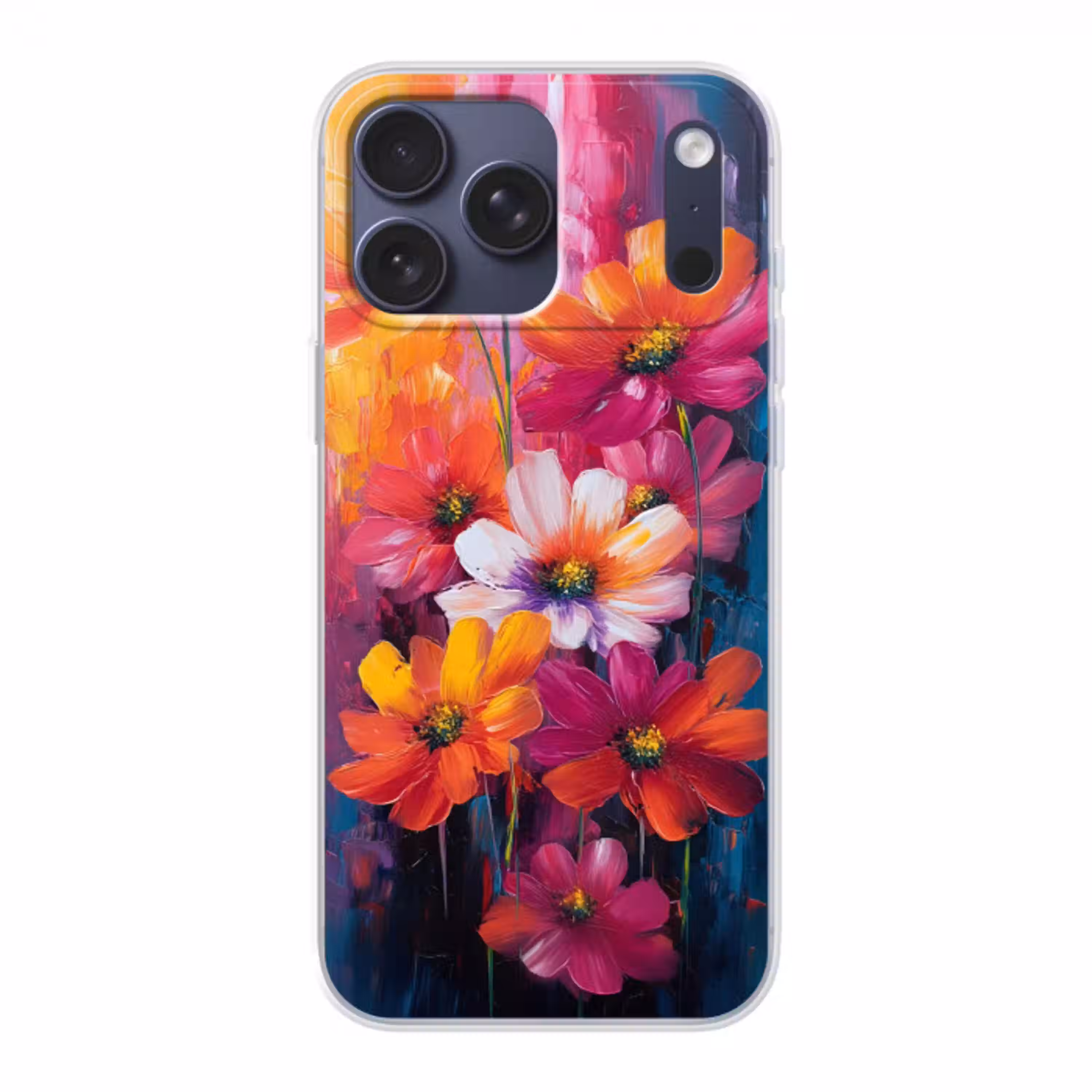 Felle bloemen - Dynamisch - Levendig Telefoonhoesje iPhone 17 Pro Max klein -3d