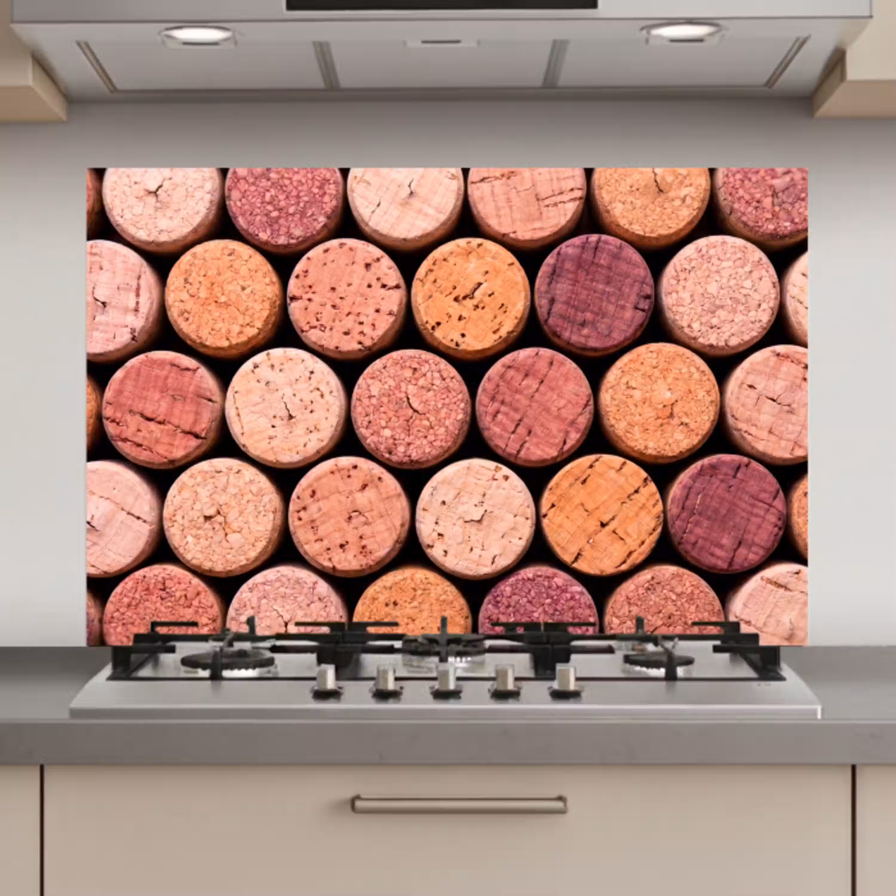Kurk - Patroon - Abstract - Modern - Rood keuken achterwand spatscherm klein -3d_website