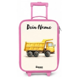 Kiepwagen - Getekend - Geel Kinderkoffer - Roze klein -zz3dotto