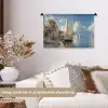 Zeilschip - Huizen - Kade - Zee Wandkleed katoen klein -sfeer1