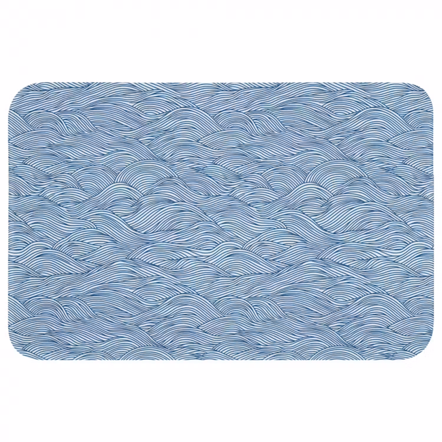 Badematte - Wellen - Rhythmisch - Blau