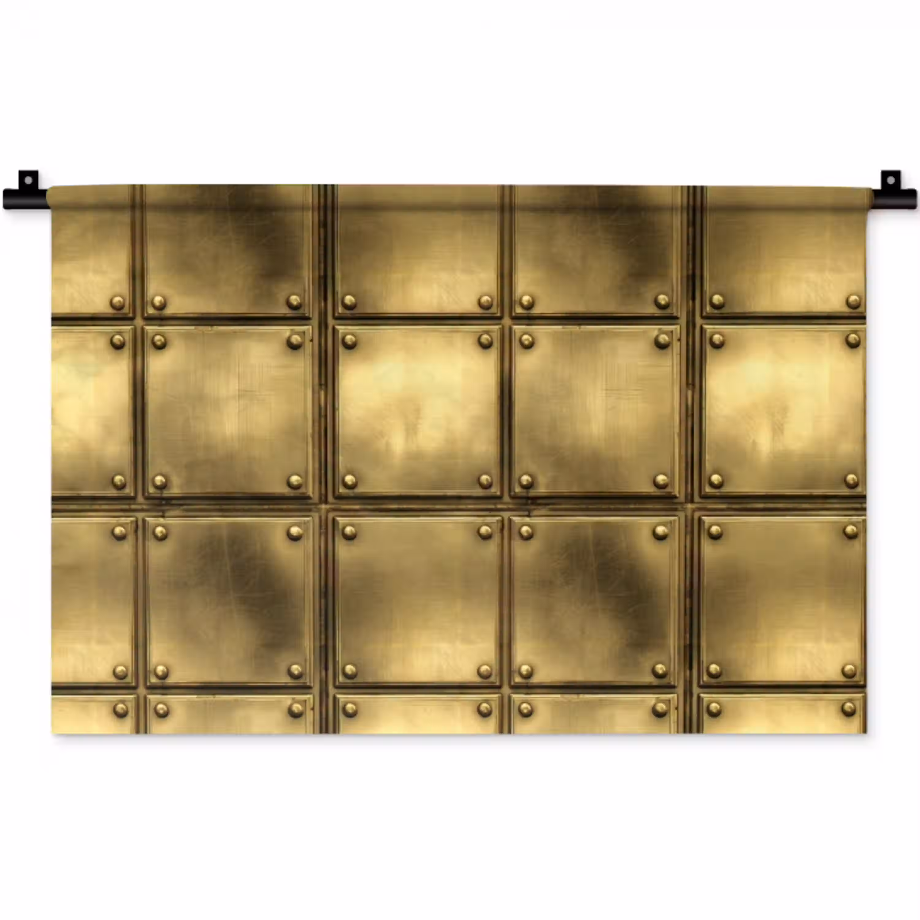 Platen - Industrieel - Stoer - Goud Wandkleed katoen klein 269 -zz3d