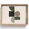 Aardetinten - Abstracte compositie - Eenvoudige vormen Dienblad Rechthoek middel -z3d_shopping