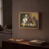 Stilleven met bloemen en fruit - Kunstwerk - Oude meesters Light Box met batterij (Wandlamp) middel -sfeer1