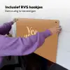 Yee haw - Bruin - Minimalistisch Inductie beschemer met haakjes klein -ky-ophangen-nl