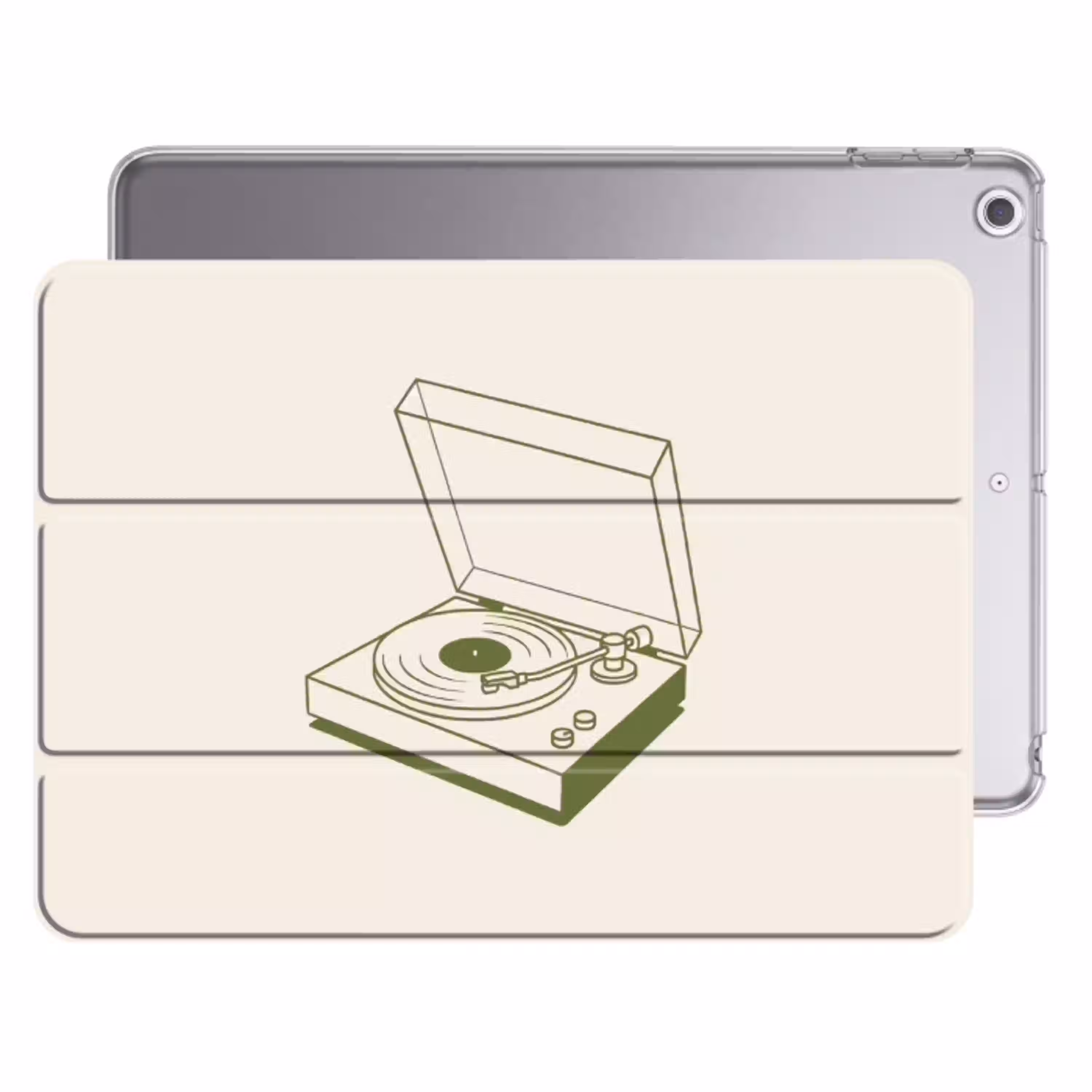 Platenspeler - Vinyl - Muziek - Minimalistisch - Groen Apple iPad 2017 middel -threedimensional_3d_global