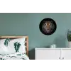 Tijger - Wilde dieren - Portret - Zwart - Dieren Wandcirkel aluminium klein -slaapkamer