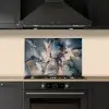 Marmer - Grijs - Blauw - Luxe - Goud keuken achterwand spatscherm klein -sfeer1