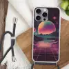 Landschap - Planeten - Horizon - Paars Hoesje iPhone 16 Pro Max met koord klein -sfeer4