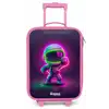 Space karate neon Kinderkoffer - Roze klein -zz3dotto