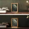Blad - Groen - Nerven - Regendruppels Light Box met kabel (Tafellamp) klein -sfeer3
