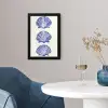 Schelpen - Blauw - Patroon fotolijst zwart zonder passe partout klein -sfeer4