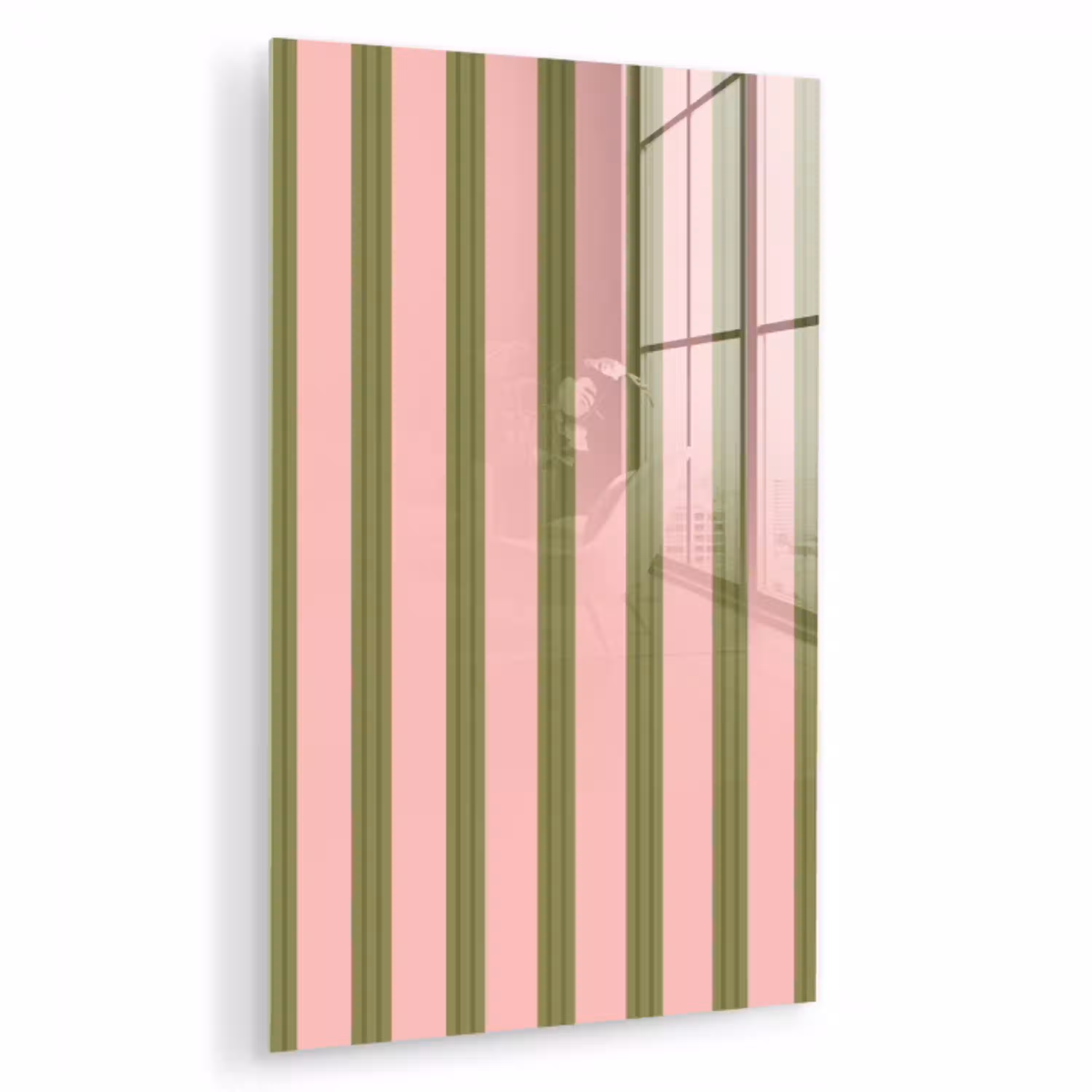Patroon - Strepen - Abstract - Roze - Groen plexiglas 5mm klein -zzzproduct_nieuw