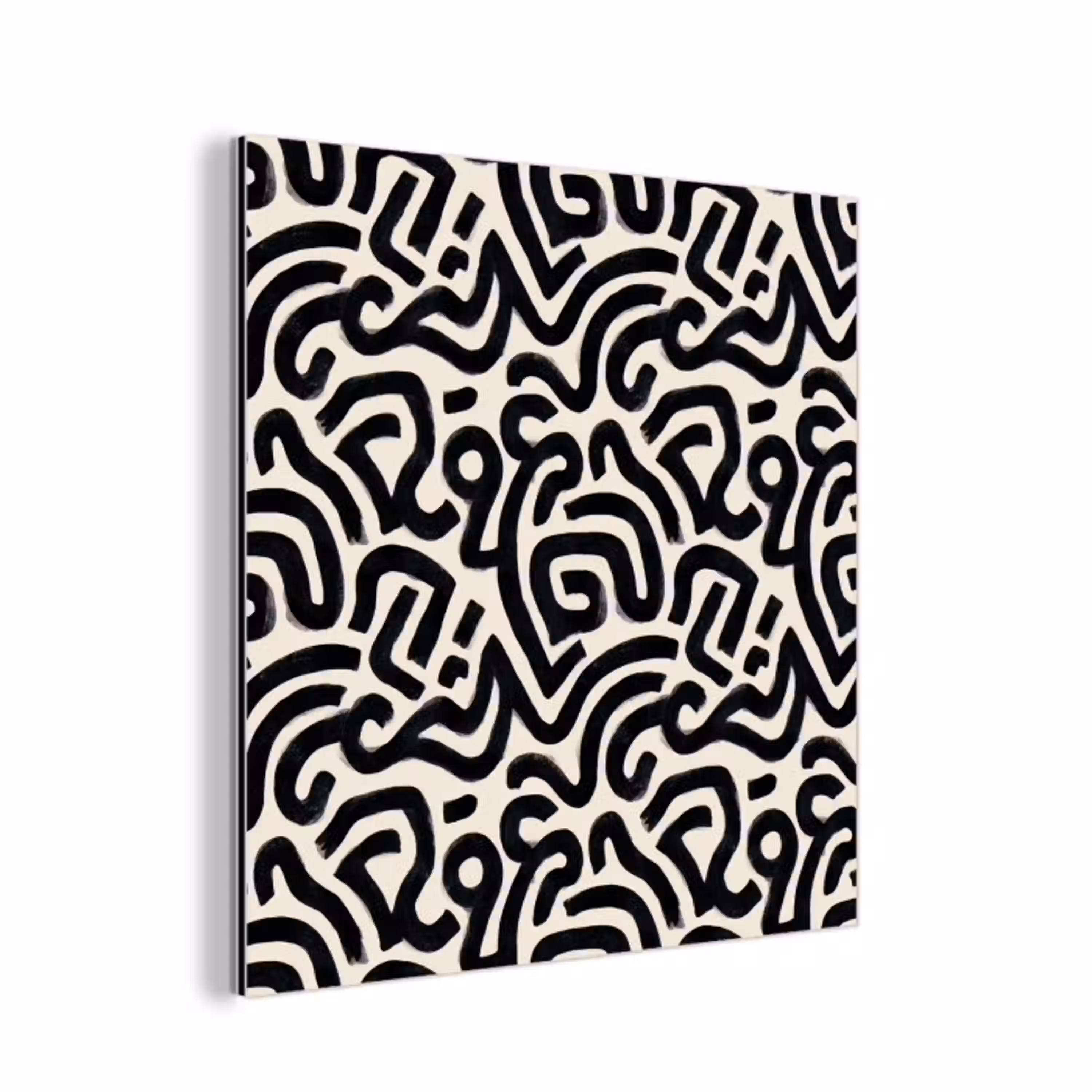 Modern - Abstract - Zwart aluminium wit klein 46 -3d