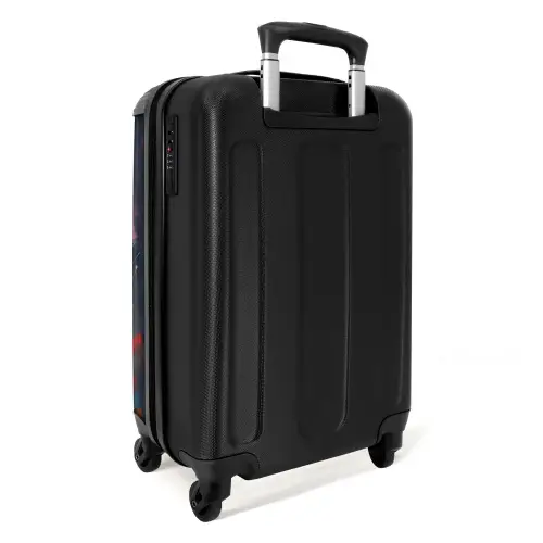 Panda met oranje jas en verfspetters Koffer - NBS - Handbagage middel -achterkant