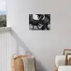 Paard - Sport - Zwart - Wit tuinposter los doek klein -sfeer8