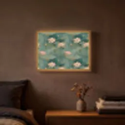 Botanisch - Bloemen - Roze Light Box met batterij (Wandlamp) middel 907 -sfeer4