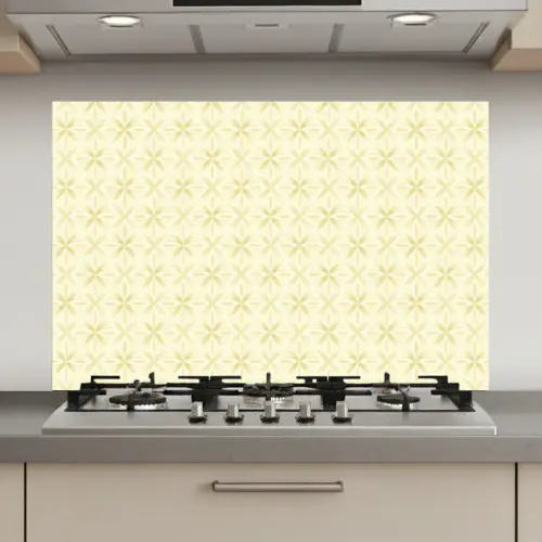 Patroon - Subtiel - Geel keuken achterwand spatscherm klein 900 -3d_website